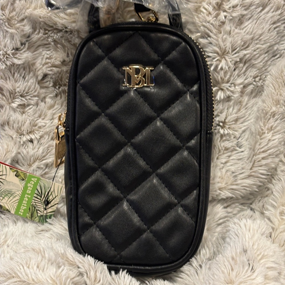 Badgley Mischka Black Quilted Mini Bag